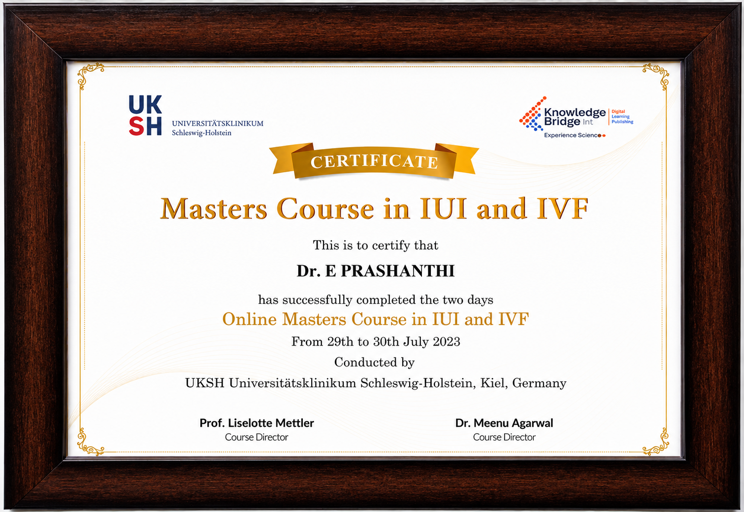 UKSH Masters in IUI & IVF